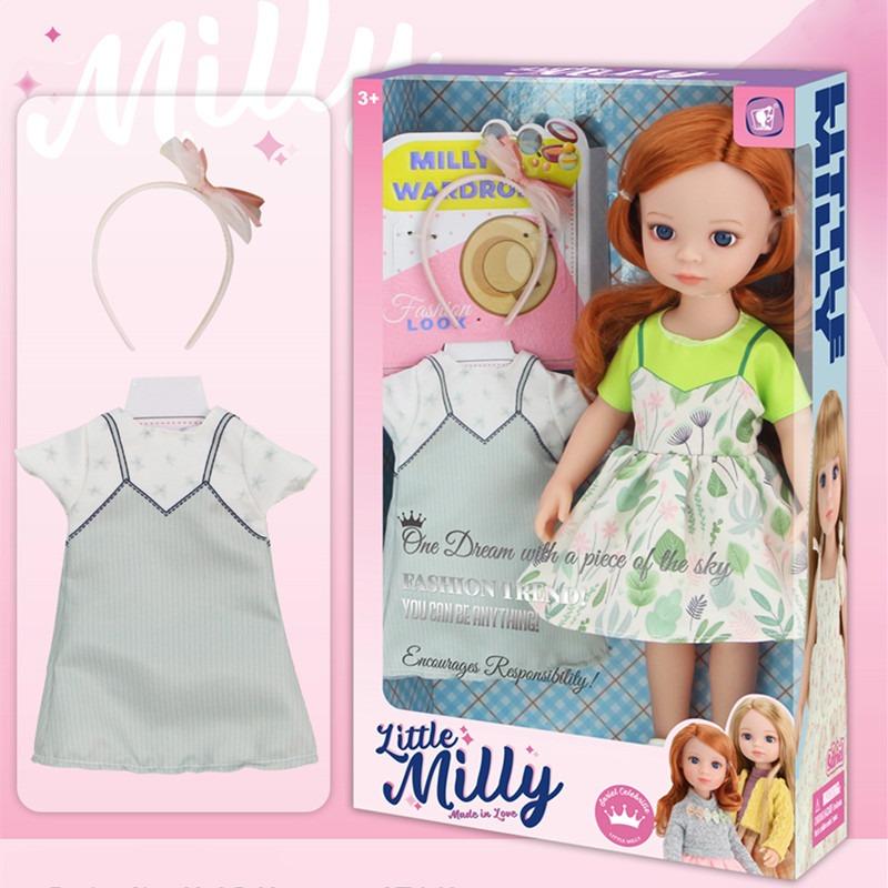 ليتل ميلي - دمية ليتل ميلي ون دريم مع فستان أخضر مقاس 14 انش