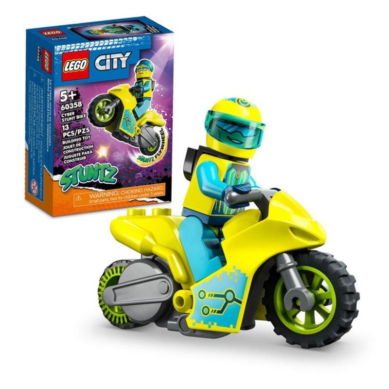 LEGO City Cyber Stunt Bike Building Toy Set - 13 Pcs 60358