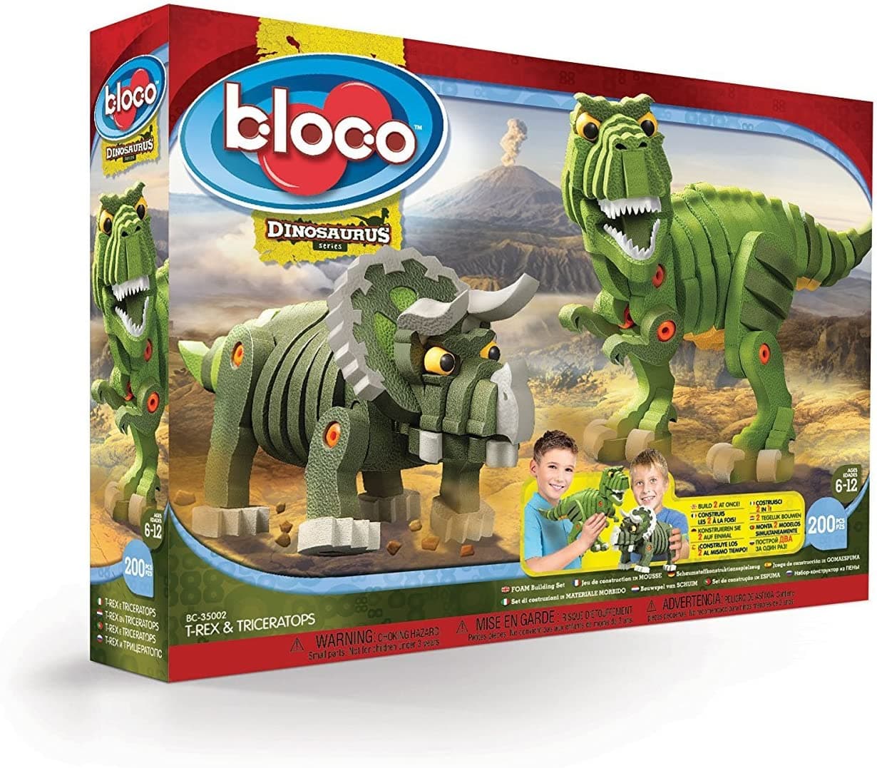 Bloco - T-Rex And Triceratops Blocks Building