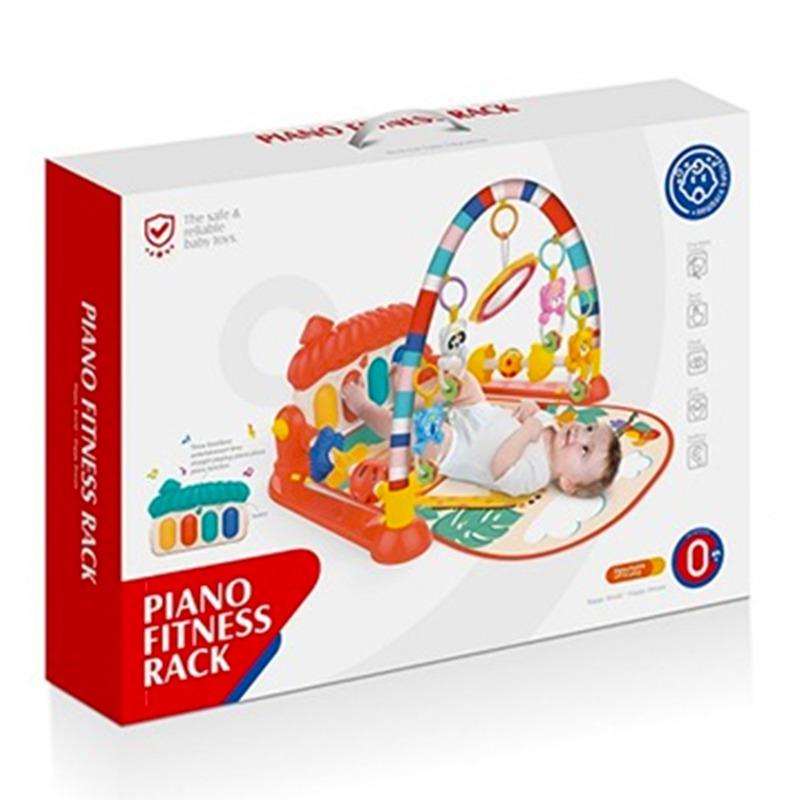 Huanger Fitness Rack Piano Play Mat for Kids - Red