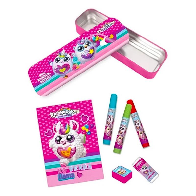 رينبوكورن - مجموعة تلوين رينبوكورن مع مقلمة معدنية