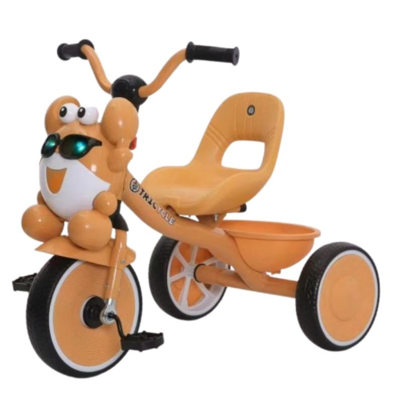 TOBBI Kids Tricycle with Light & Music – Brown