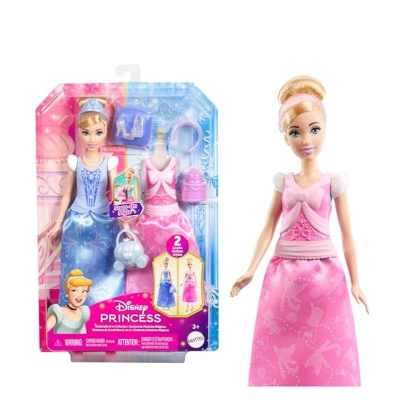 ديزني برينسيس – دمية سندريلا بقصة أزياء ساحرة