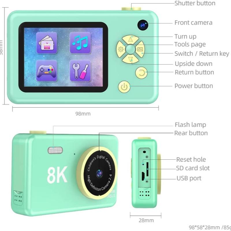 ماي كام - كاميرا ديجيتل للأطفال لون أخضر