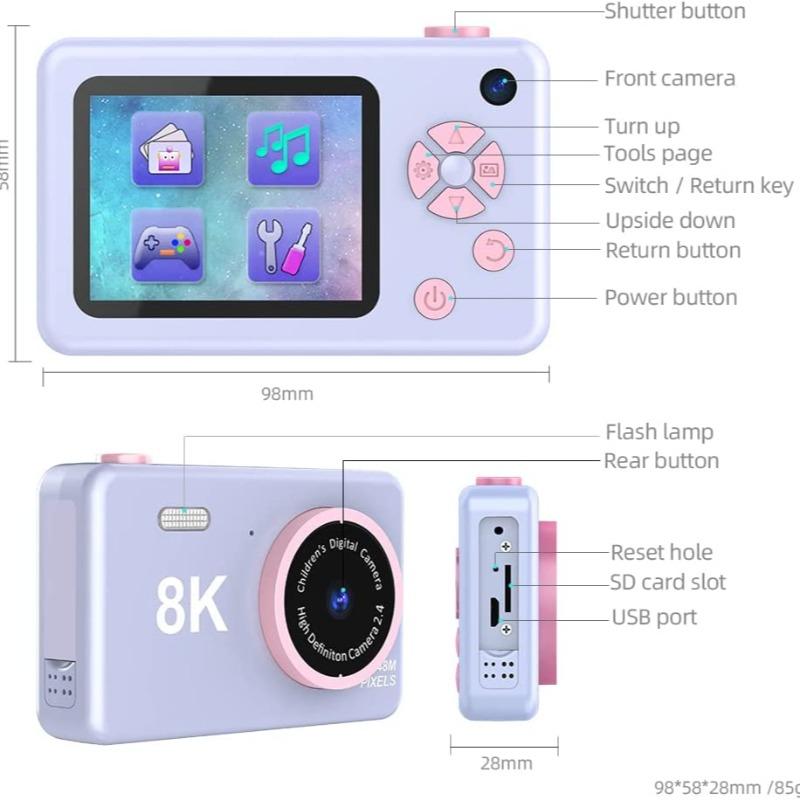 My Cam Children 8K Digital Camera - Purple