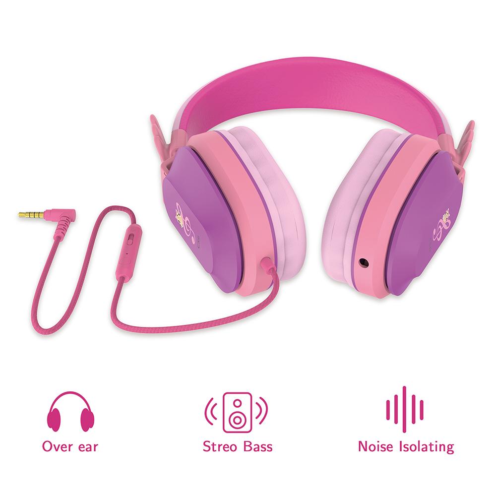 Riwbox Bluetooth Foldable Headphones Purple Pink