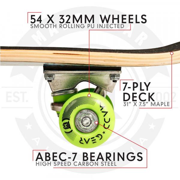 Madd Gear Snake Pit Mid Skateboard - 31 Inch