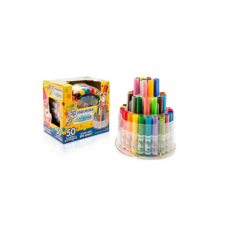 Crayola Pip Squeaks Telescoping Marker Tower Mini Markers - 50 Colors