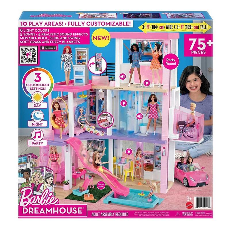 Barbie Dreamhouse (3.75-ft) 3-Story Dollhouse Playset with Pool and Slide