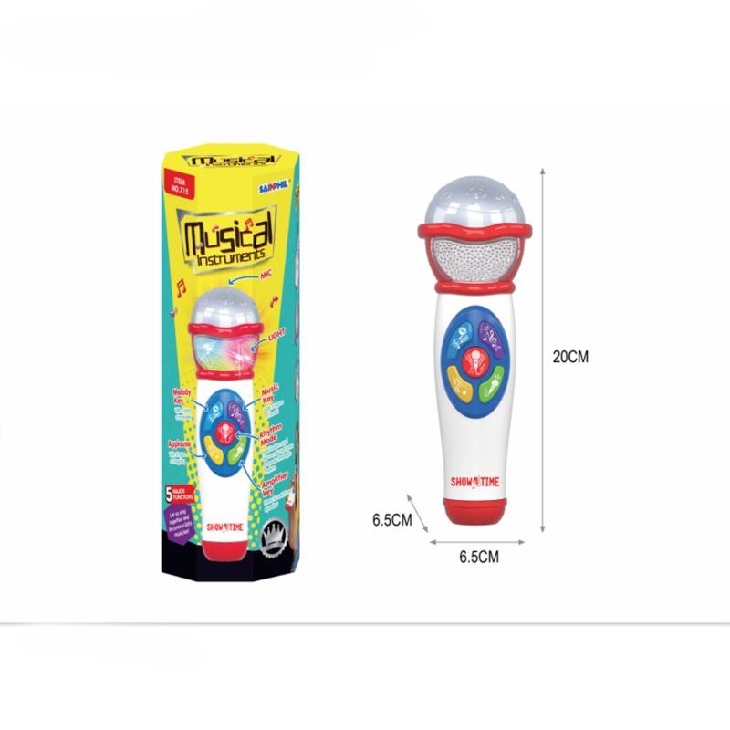 ميكروفون موسيقي مضيء للأطفال