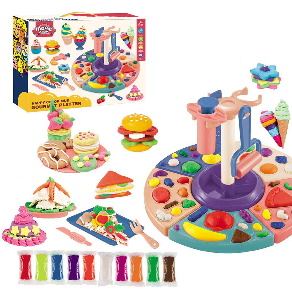 ماجيك دو - مجموعة الصلصال السحري مع طبق الطعام