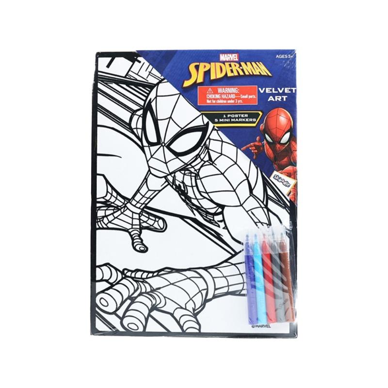 Marvel Spider Man Velvet Art With Mini Markers