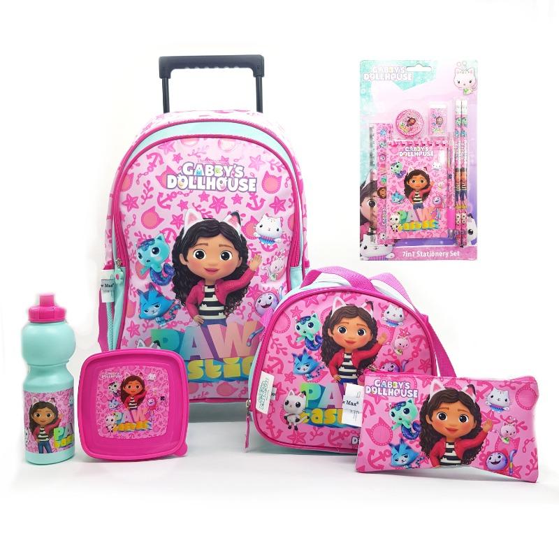 12 IN 1 Backpack Trolley Set - Gabby Dollhouse