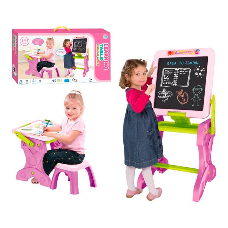 طاولة التعلم ولواح الكتابة - لون بنفسجي وأخضر