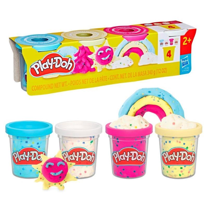 Play Doh Shimmery Mettalic Pack Clay Set - 4 Pack