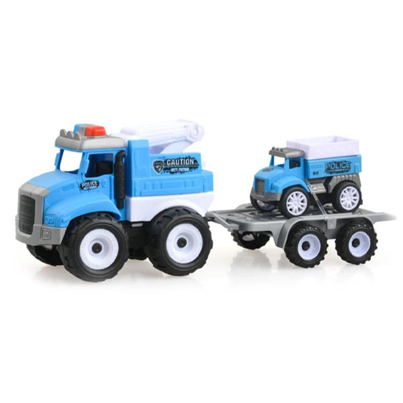 شاحنة شرطة مزودة بمقطورة