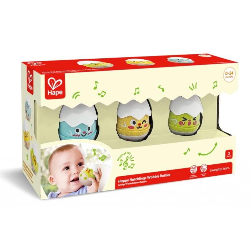 Hape Happy Hatchlings Wobble Rattles - 3pcs