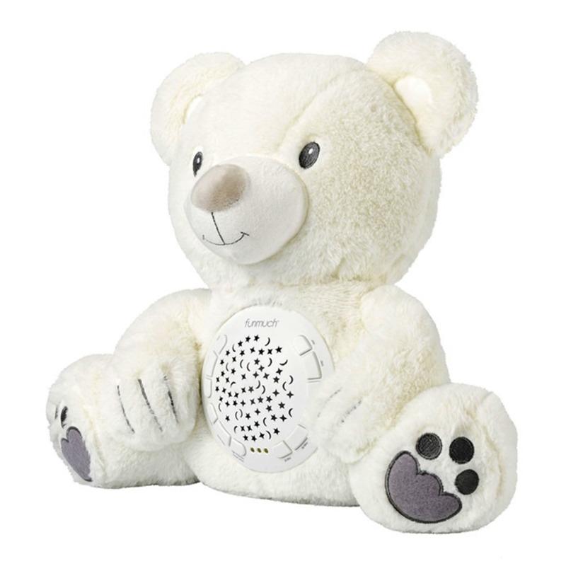 Funmuch 3 in 1 Cuddle Projector Toy - White Bear