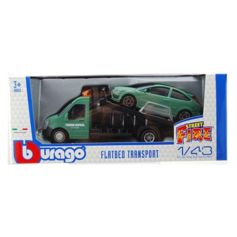 Bburago Street Fire Flatbed Transport