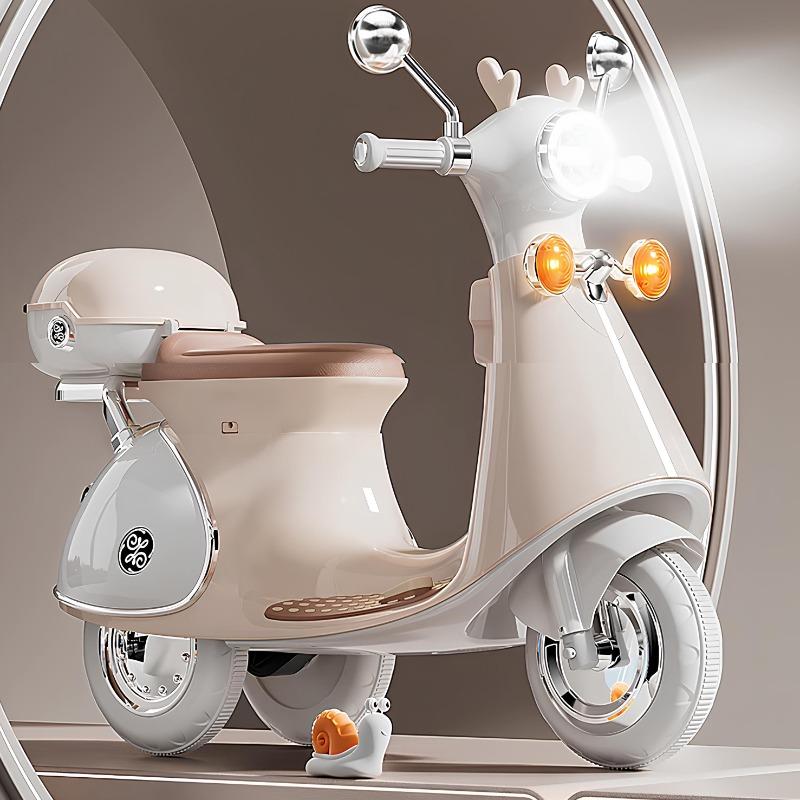 Electric MotorCycle 6 volts - Beige