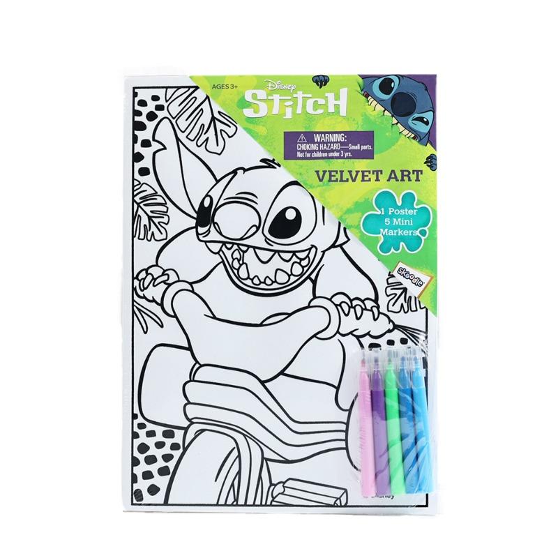 Disney Stitch Velvet Art With Mini Markers