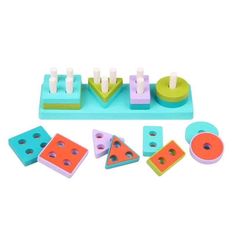 Let's Be Child Stack And Sort Puzzle Board