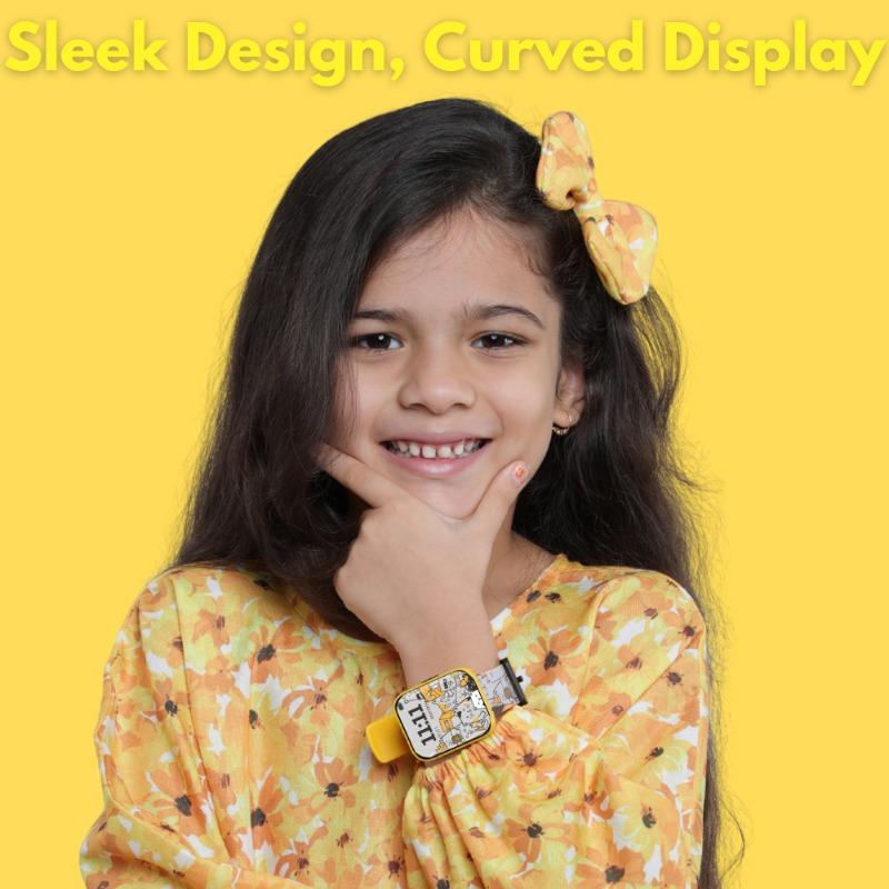 WatchOut Champion Kids & Teens Smartwatch with Habit Building, Heart Rate, Activity Track, 22 Sports Mode, Waterproof, Class Lock (Sunshine Yellow)