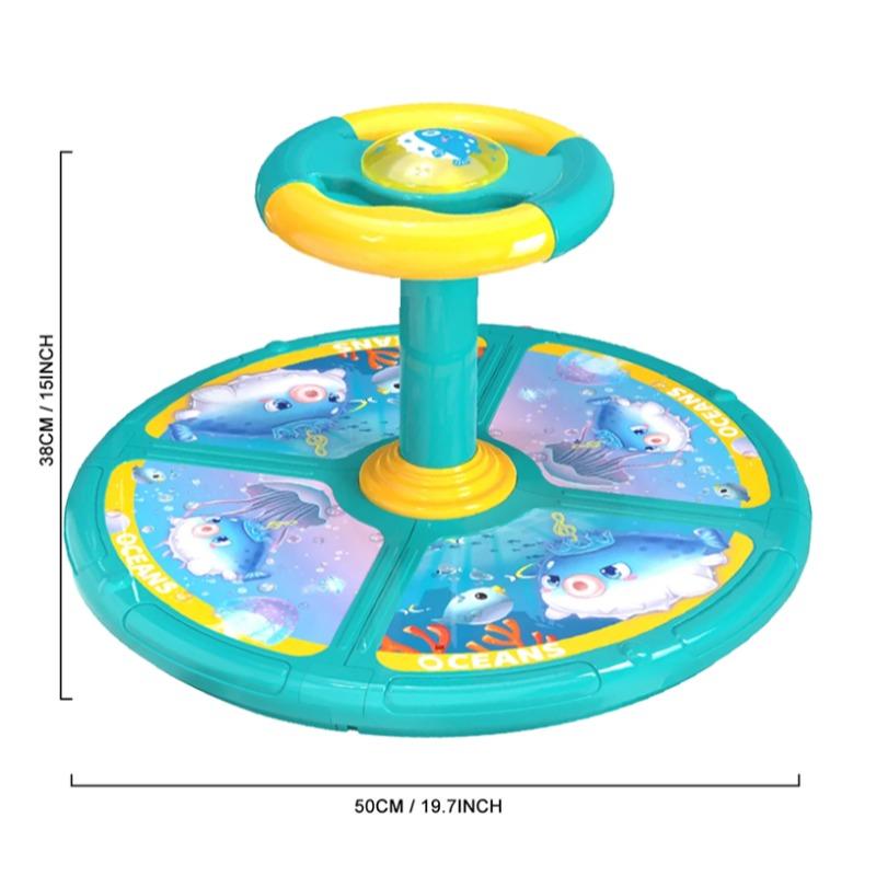 Unicorn Sit and Spin Toy With Led And Music - Blue