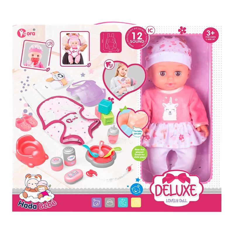 Vdora Baby Doll with Sleeping Bag and 17 Pieces Accessories