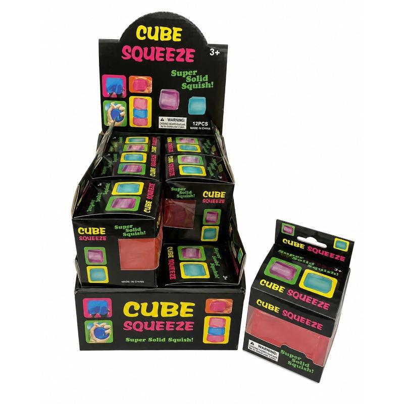 Cube Squeeze Stress Relief Toy 5.5cm - Assorted