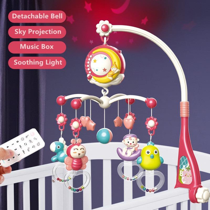 Ibi-Irn Bed Rack with Bells and Lights- Pink