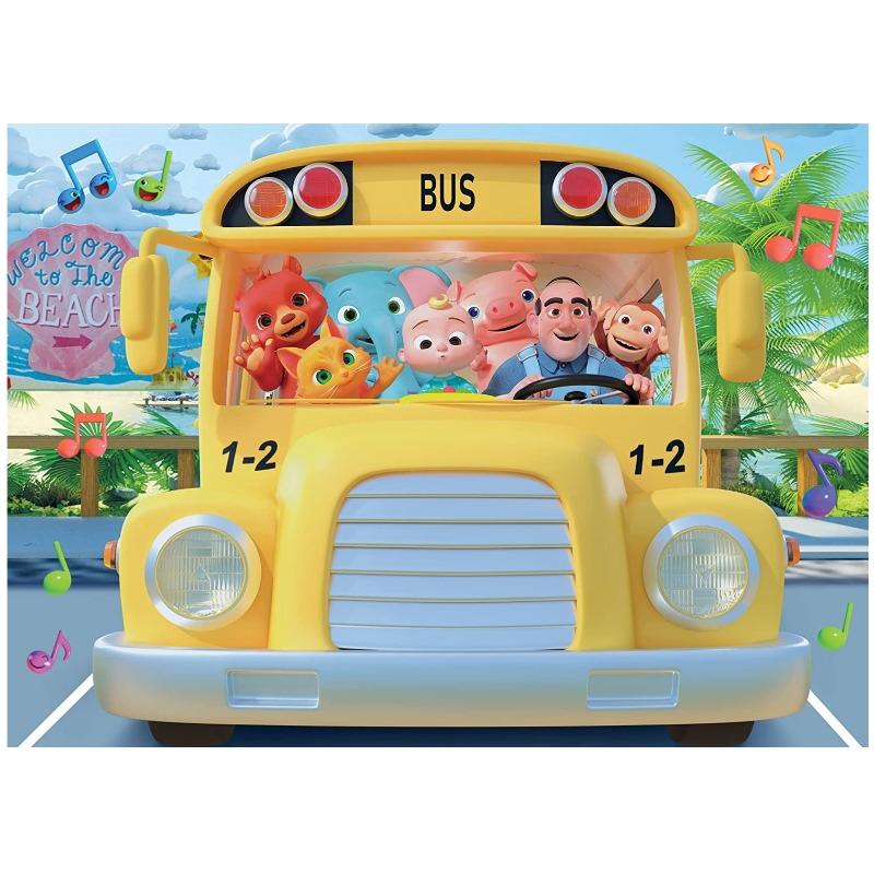 كوكو ميلون - لوحة أحجية مزدوجة باص الاستكشاف 2 في 1 ماكسي فلور 35 قطعة