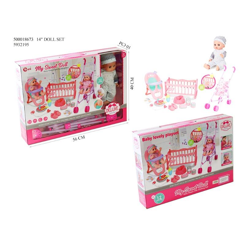 Vdora My Sweet Doll Playset With Accessories