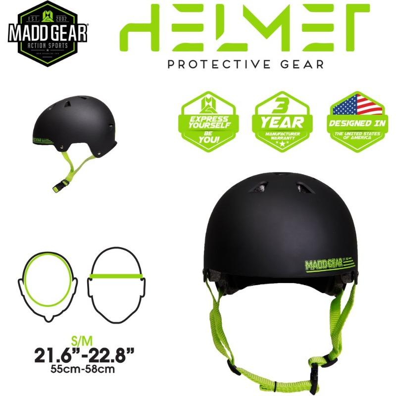 Madd Gear Park Helmet - Black Green