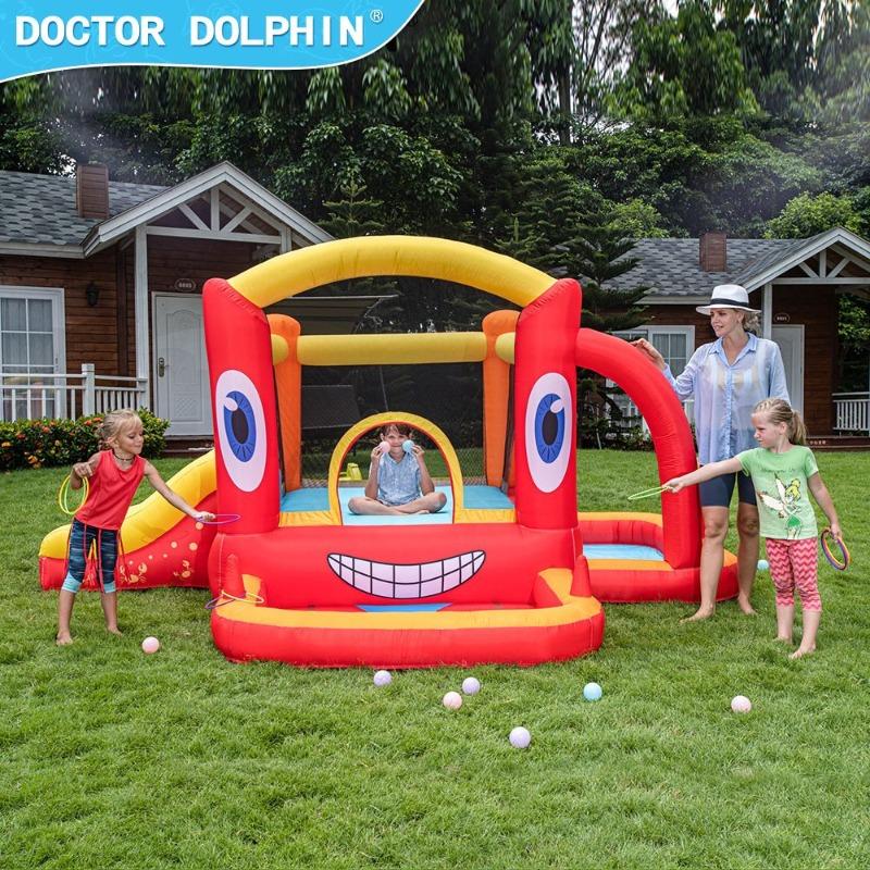 Doctor Dolphin Inflatable Bounce Castle with Slide