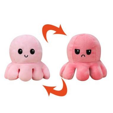 Reversible Mood Octopus Toy - 3 Assorted Colors