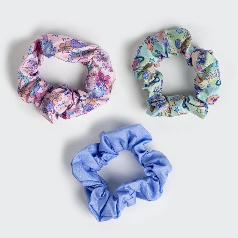 Disney Hair Tie Accessories Stitch Fabric Scrunchie - 3 Pcs
