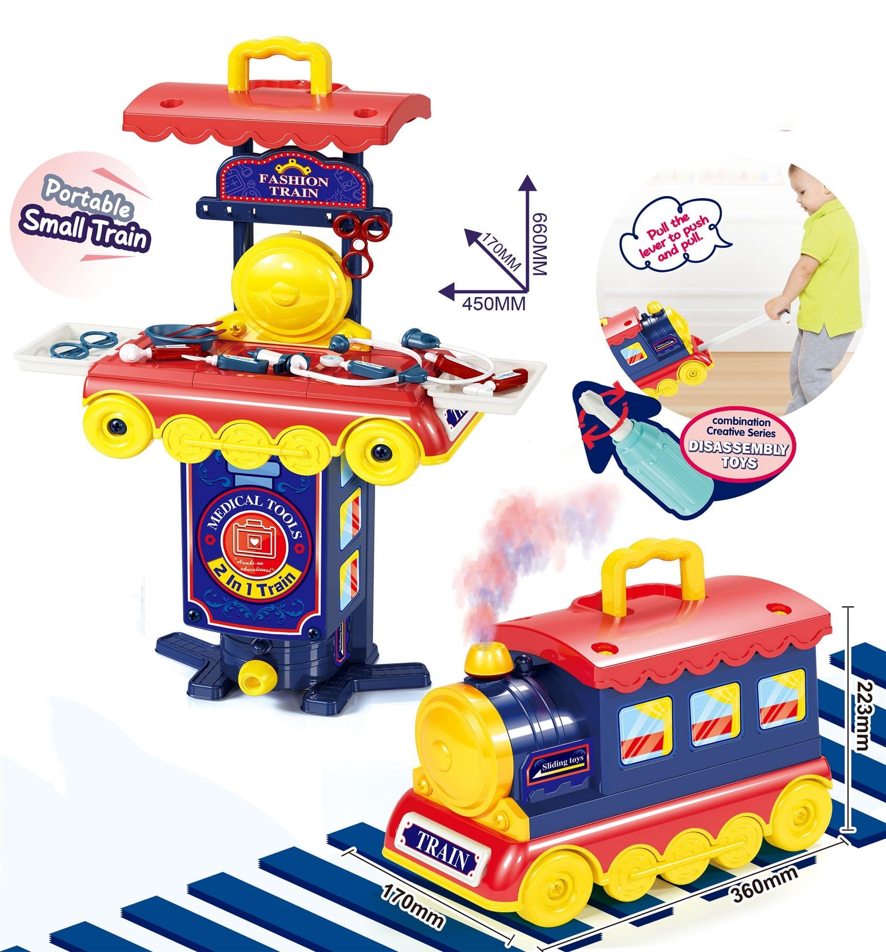 مجموعة قطار المعدات الطبية 2 في 1 - 52 قطعة