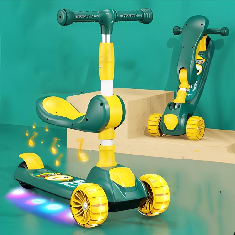 سكوتر اطفال بثلاث عجلات مع كرسي وضوء