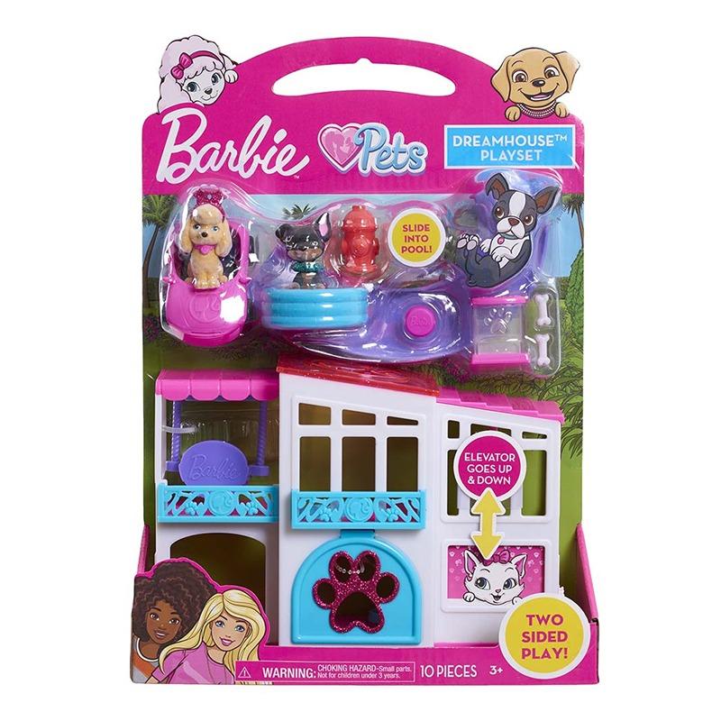 Barbie - Pet Dreamhouse Playset - 10 Pcs