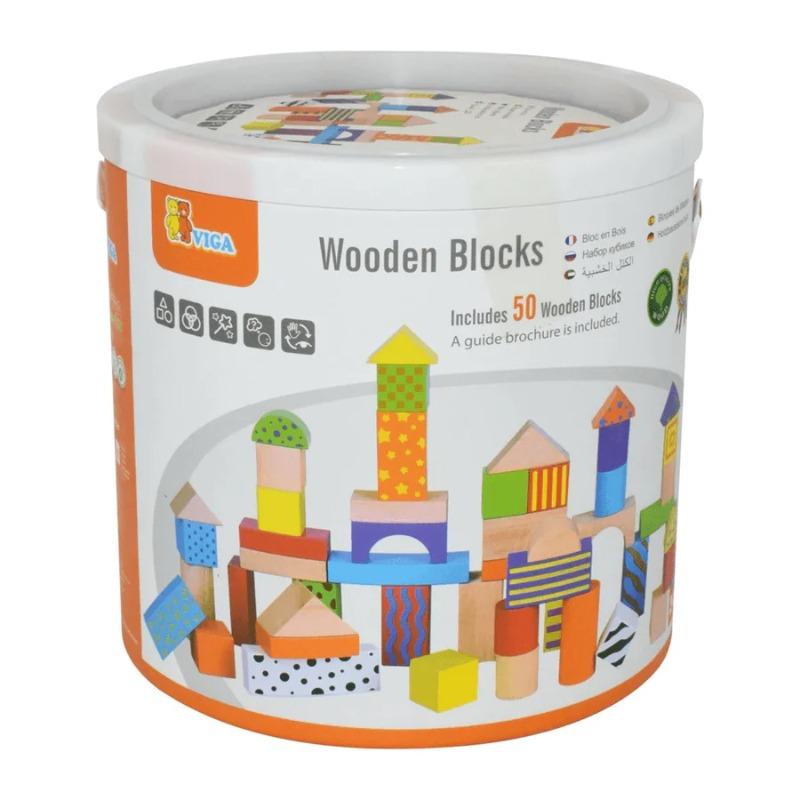 VIGA Wooden Blocks - 100 Pcs
