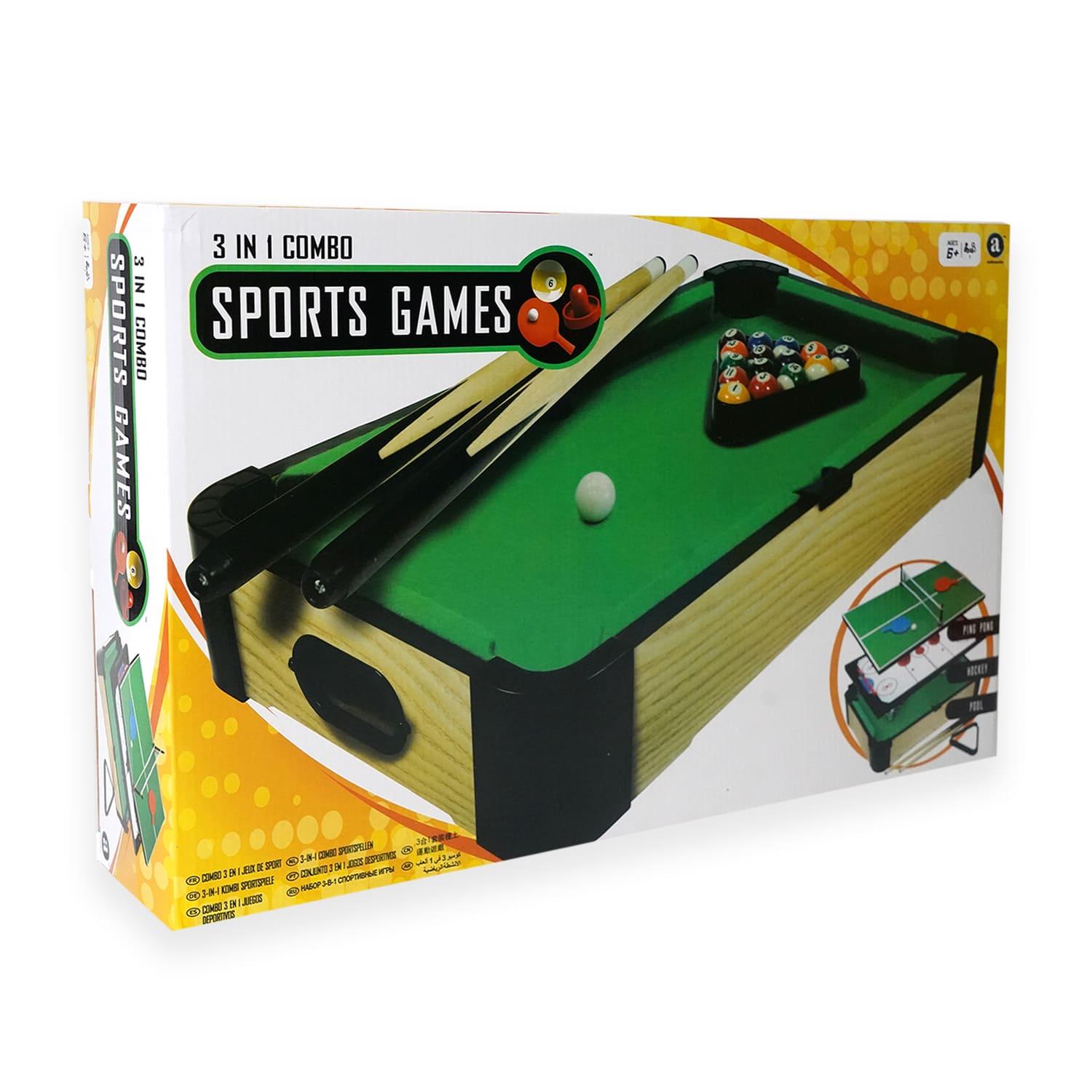 Merchant Ambassador 3 In 1 Tabletop Hockey And Ping Pong And Pool