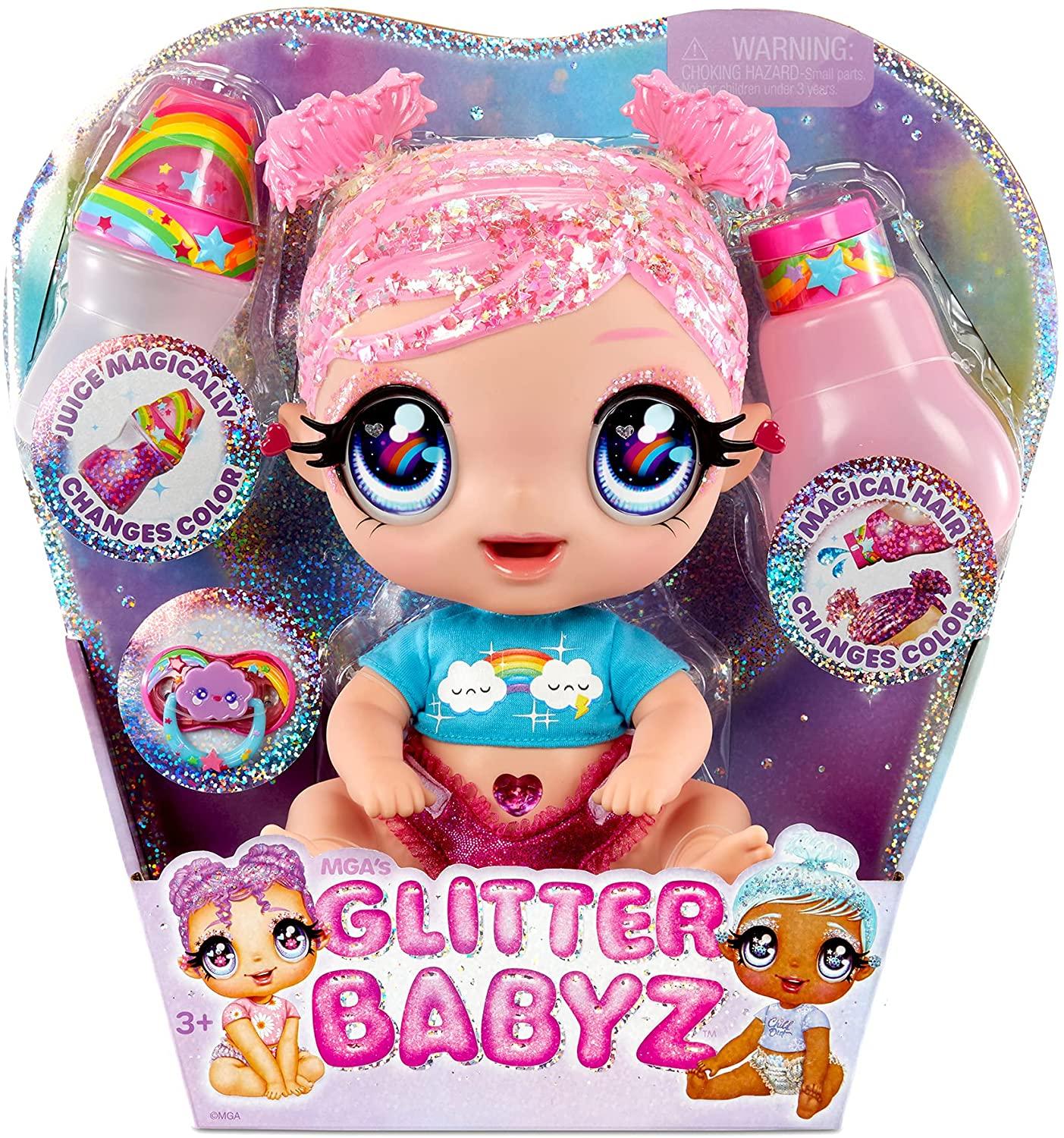 Glitter Babyz Dreamia Stardust Baby Doll and Solana Sunburst Baby Doll Bundle