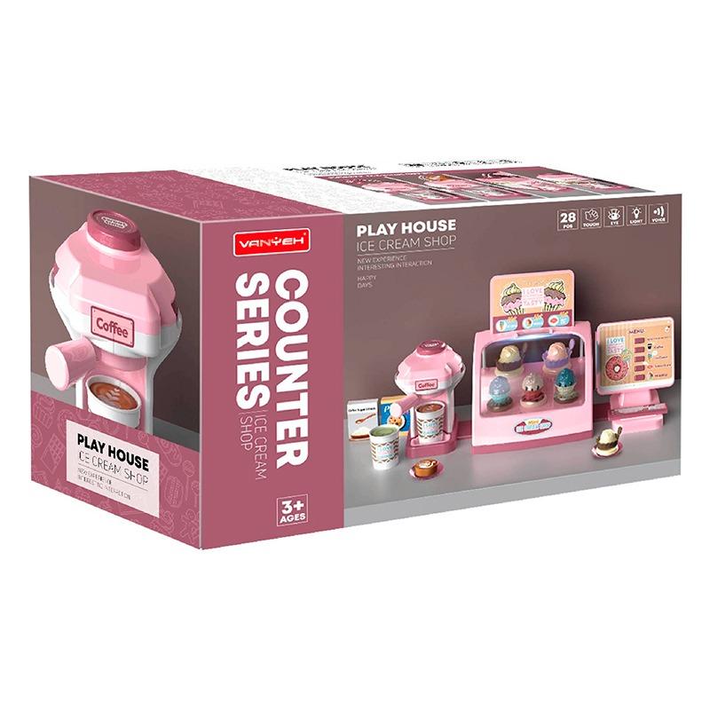 مجموعة لعب بلاي هاوس متجر آيس كريم - 28 قطعة