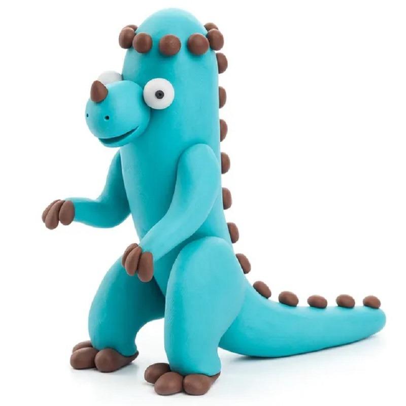 Hey Clay DIY Pachycephalosaurus Plastic Modelling Air Dry Clay Kit - 3pcs