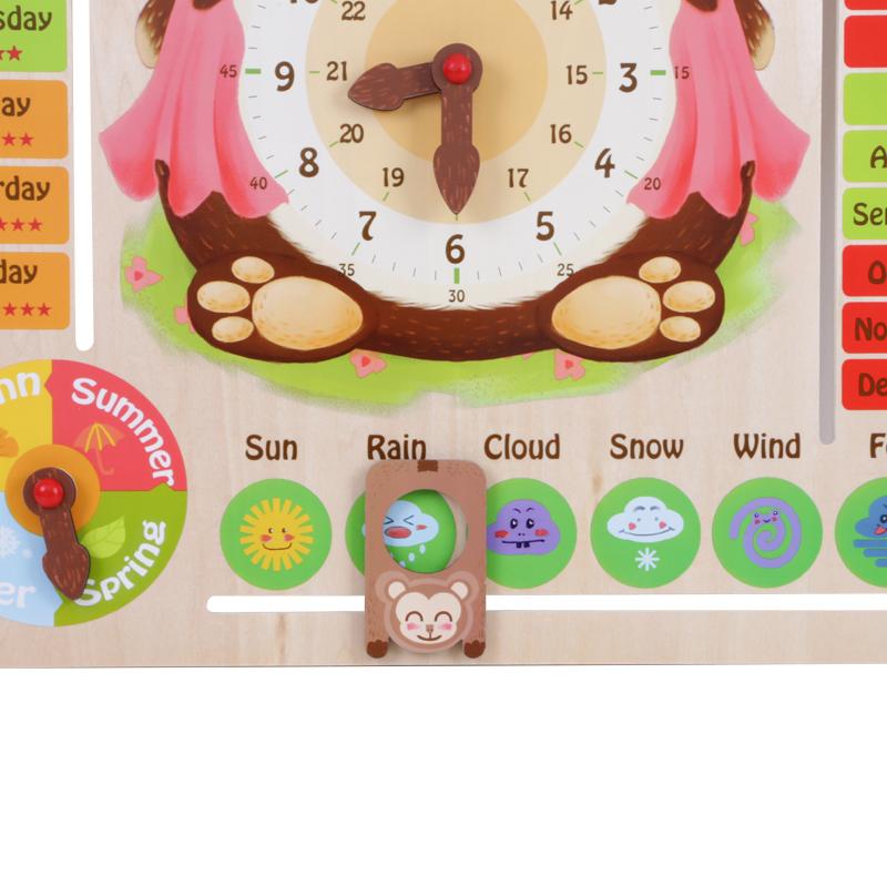 لوحة تعلم الوقت الخشبية للاطفال