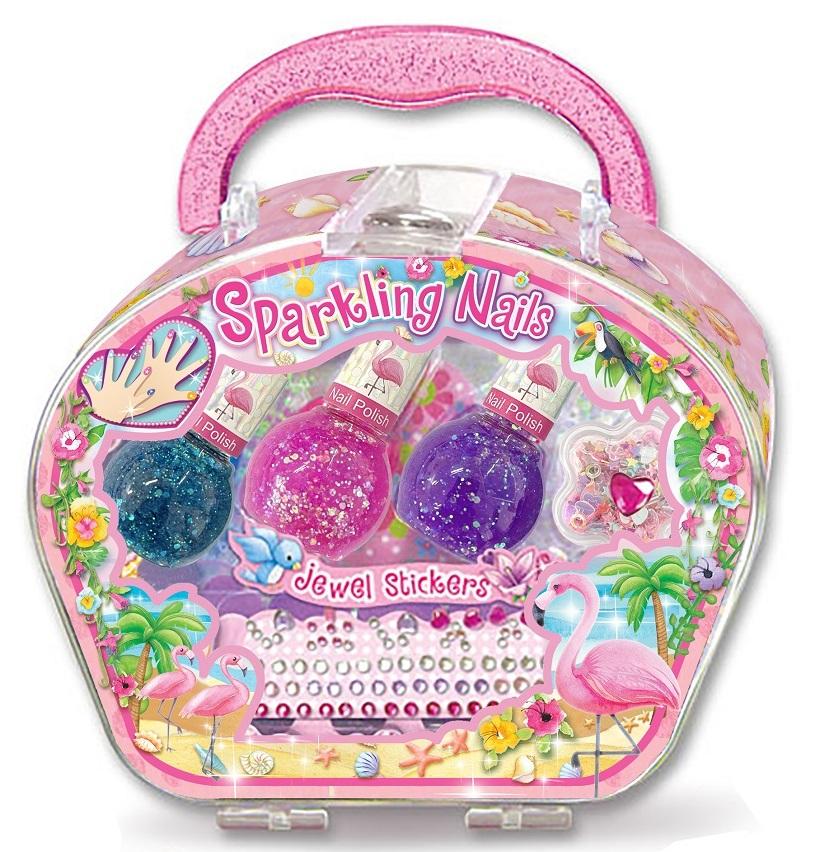 Sparkling Nail Set - Flamingo
