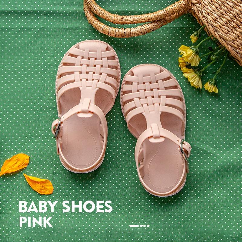 Cheerful Mario Baby Sandal Pink Color