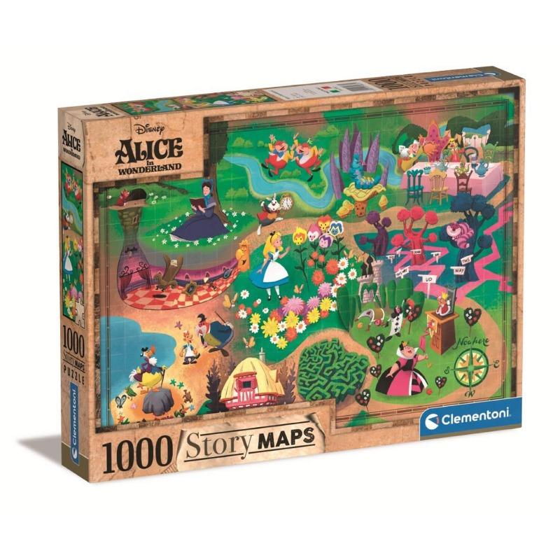 Clementoni World Map Puzzle Alice in Wonderland 1000pcs