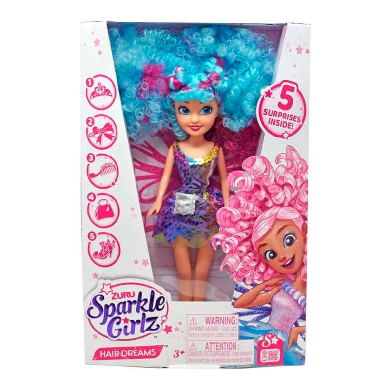 سباركل جيرلز - دمية هير دريمز مع 5 مفآجات